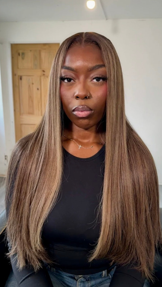 Honey Balayage Straight 18” Wig