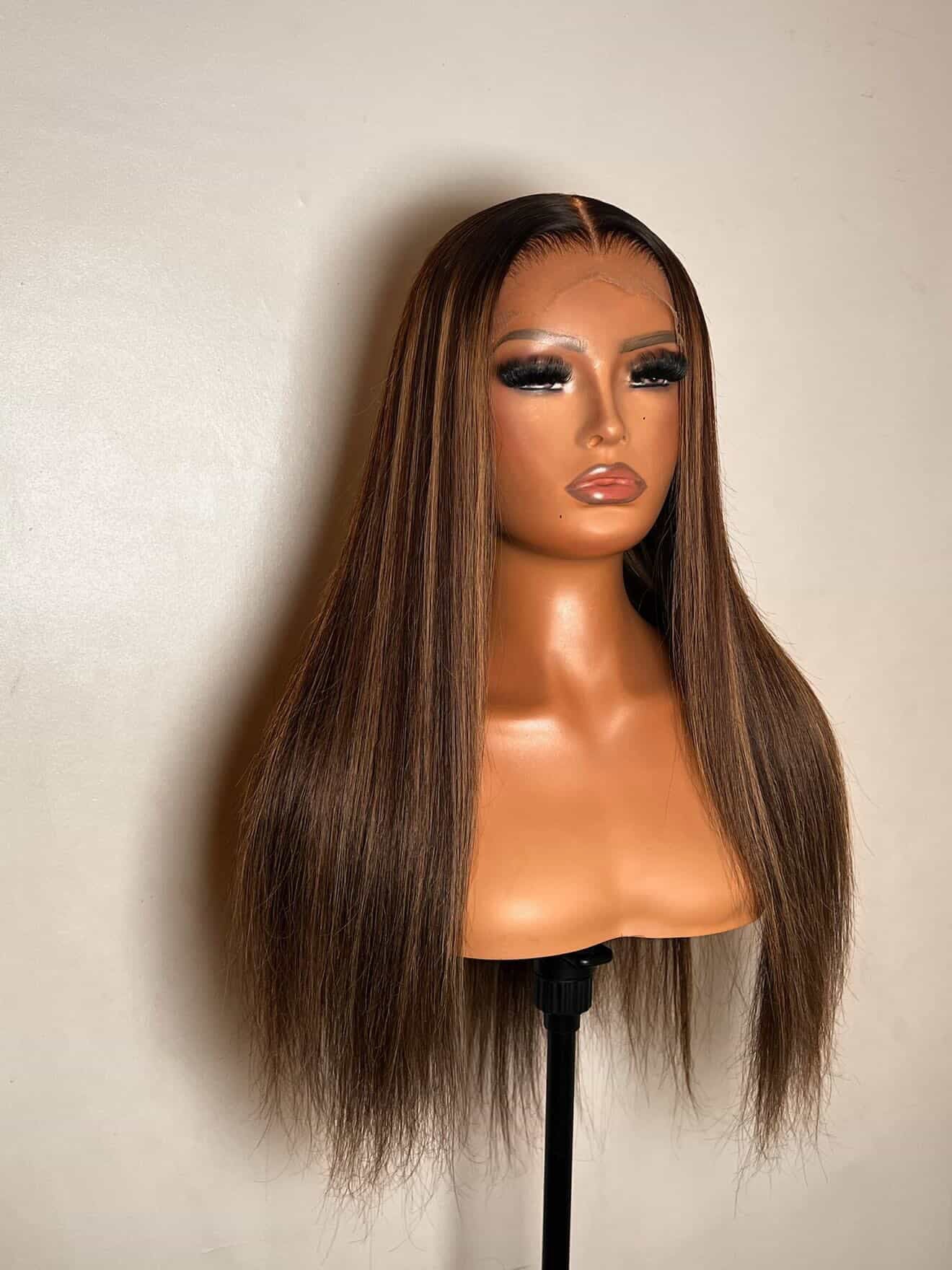Honey Balayage Straight 18” Wig (Pre-Order)