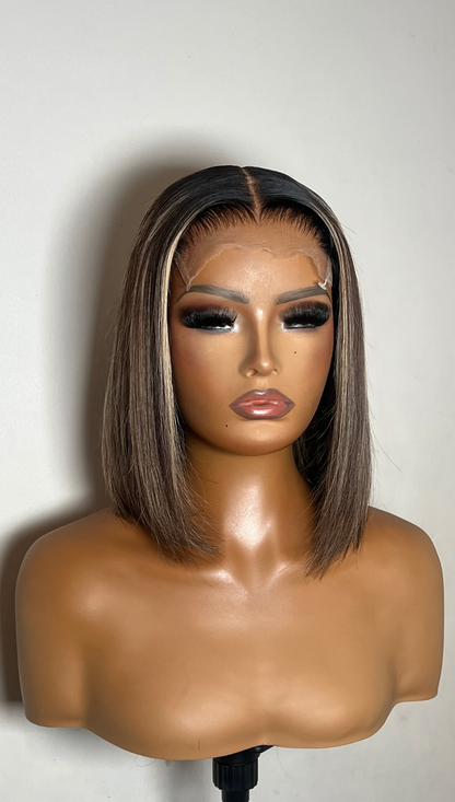 Zena (Raw Balayage Blunt Cut Bob)