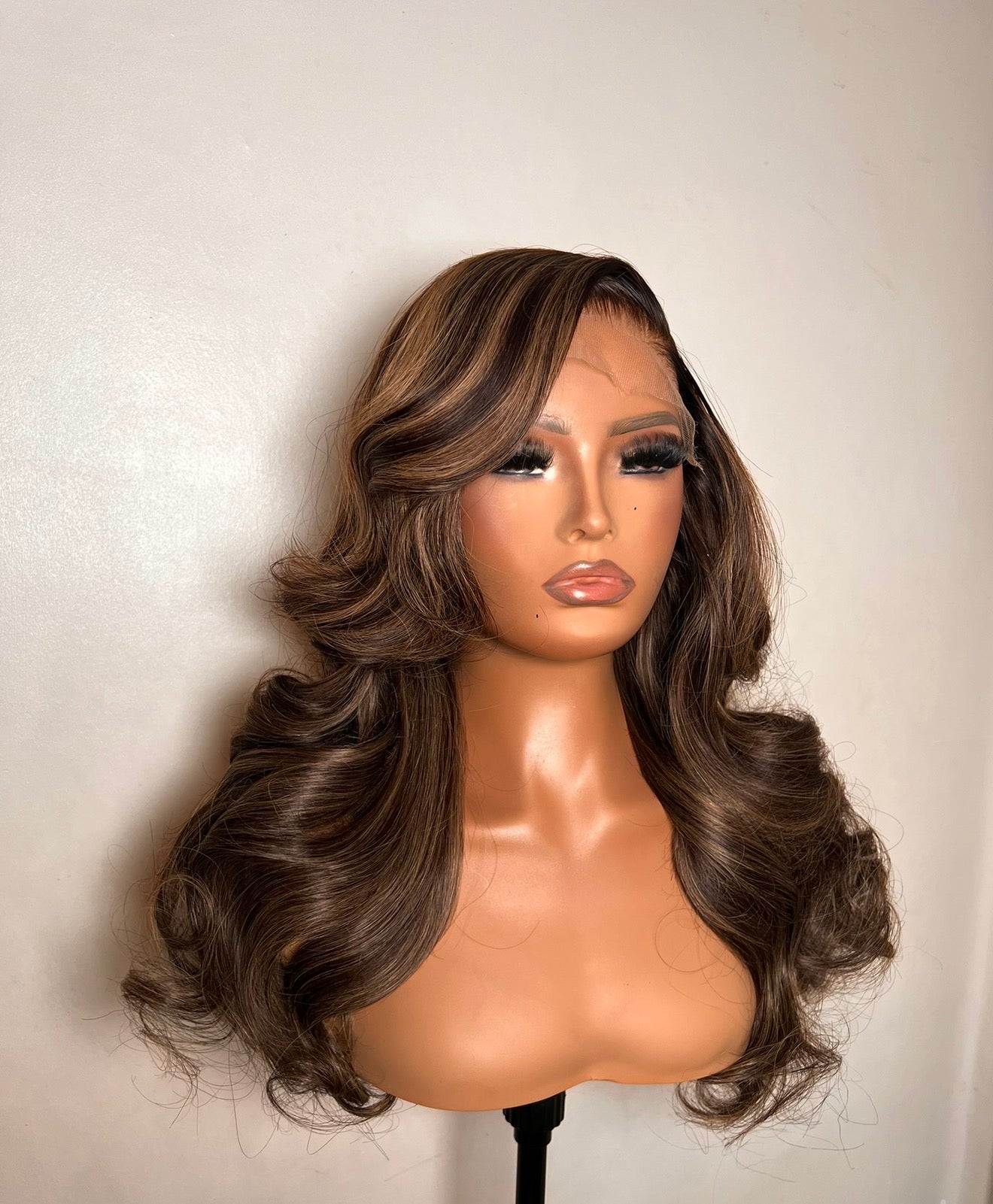 Honey Balayage Pinned Curl — Ready To Ship