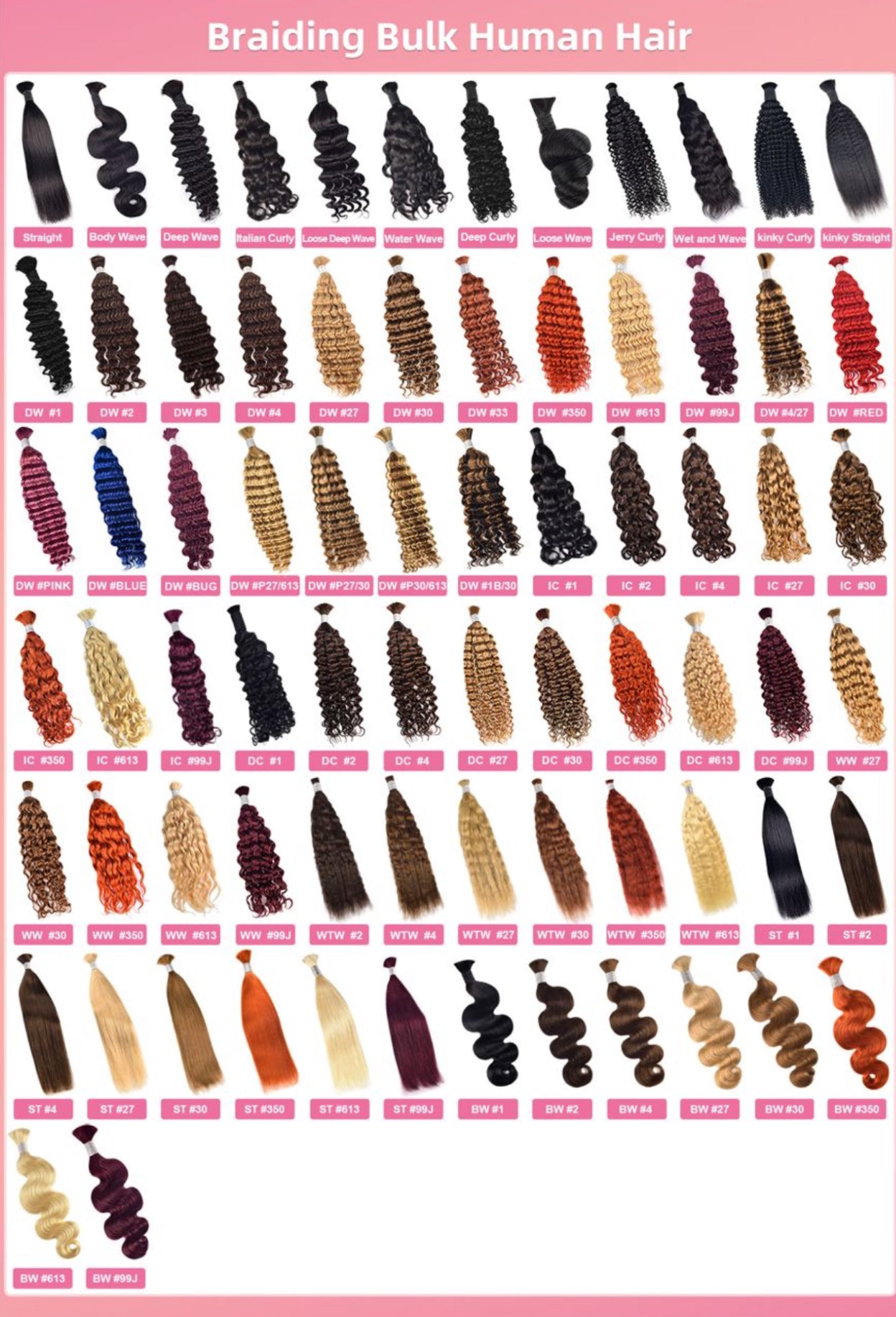 Deep Wave Human Hair Bulk Braiding Hair — Boho, Goddess & Locs