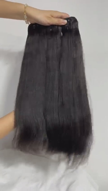 3 BUNDLES OF YAKI STRAIGHT HAIR