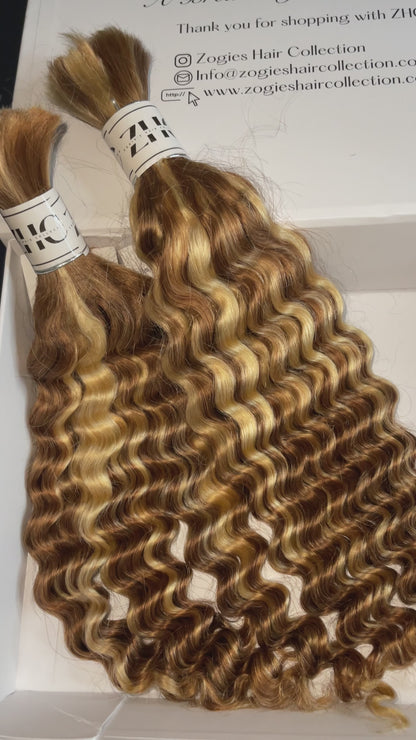 HUMAN HAIR - DEEP WAVE BULK BRAIDING HAIR | BOHO BRAIDS | GODDESS | LOCS LONDON