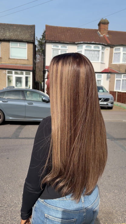 Honey Balayage Straight 18” Wig (Pre-Order)