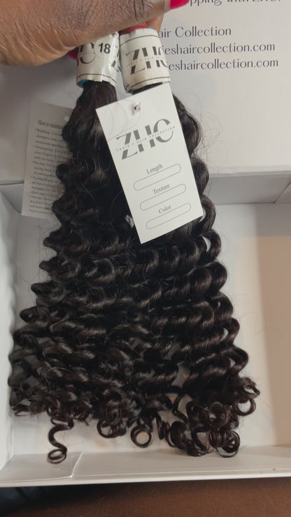 HUMAN HAIR - DEEP WAVE BULK BRAIDING HAIR | BOHO BRAIDS | GODDESS | LOCS LONDON