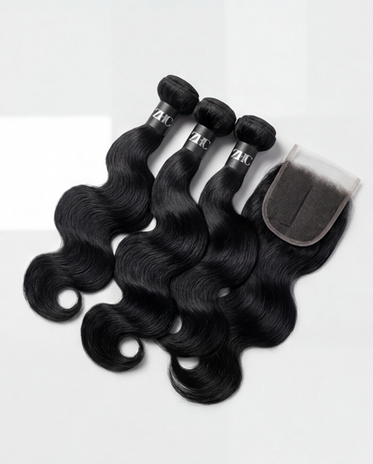 3 Hair Bundle Deals with HD Closure