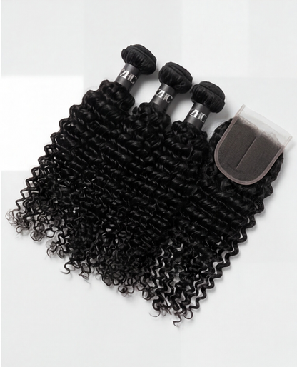 3 Hair Bundle Deals with HD Closure